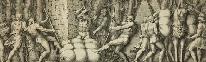 Pietro Santi Bartoli after Caravaggio - 18th Century Etching, Classical Frieze