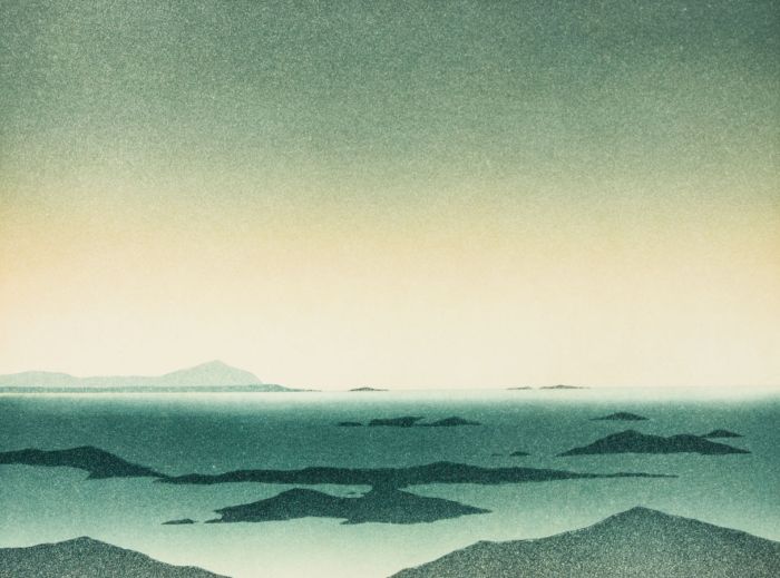 Jean Solombre (1948-2005) - 1986 Etching, Seascape at Dusk