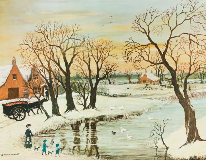 Helen Layfield Bradley MBE (1900-1979) - 1980 Collotype, Our Christmas Ducks