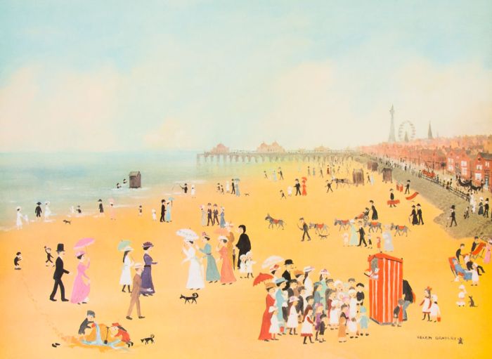 Helen Layfield Bradley MBE (1900-1979) - 1979 Collotype, Blackpool Sands