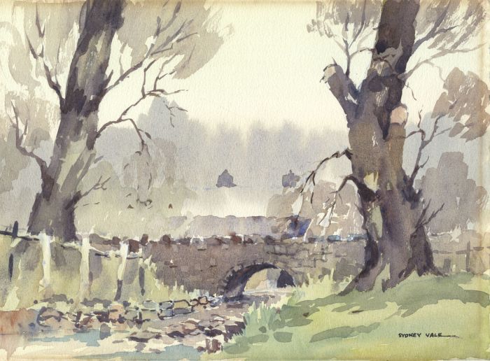Sydney Vale FRSA - Mid 20th Century Watercolour, Stone Bridge over a River
