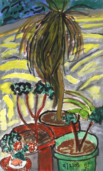 Bruce Purchase (1938-2008) - 5 Contemporary Mixed Media, Portraits and Plants