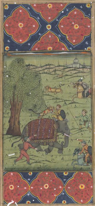 Moghul 19th Century Gouache - On the Attack