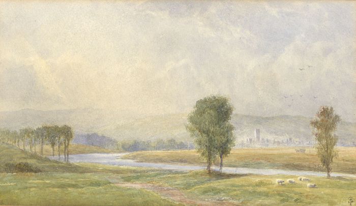 Attrib. to Samuel Prout - Mid 19C Watercolour, Llanrwst and the River Conway