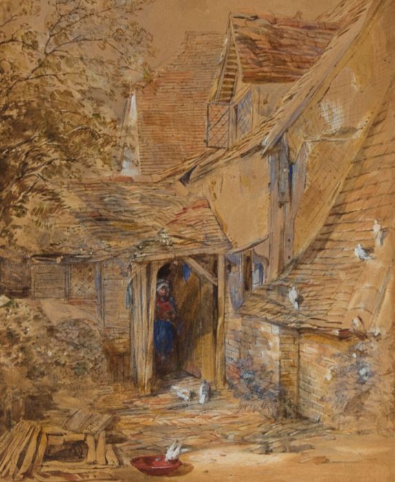 Edmund Morison Wimperis (1835-1900) - Fine Watercolour, Woman in a Doorway