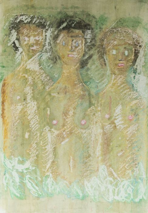 Carl F Hodgson - Vibrant Contemporary Silkscreen, Standing Female Nudes
