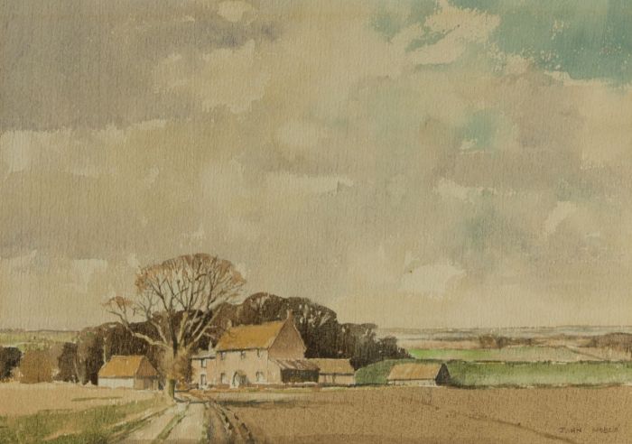 John E.Noble (1876-1961) - Signed Mid 20th Century Watercolour, Sussex Farm