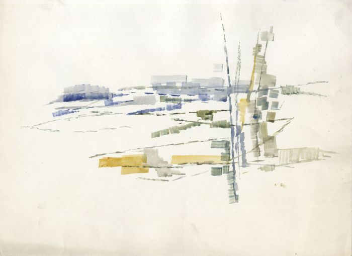 Birgit Skiold (1923-1982) - Watercolour, Geometric Abstraction