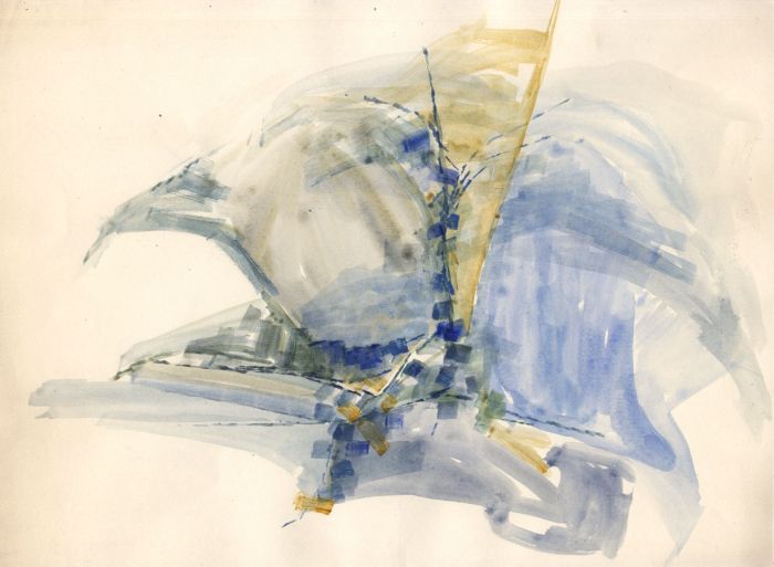 Birgit Skiold (1923-1982) - Watercolour, Abstract Composition