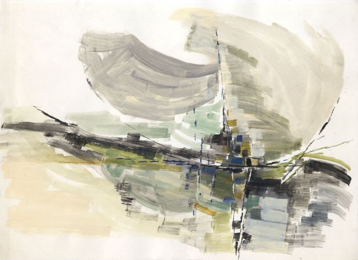 Birgit Skiold (1923-1982) - Mixed Media, Abstract Forms