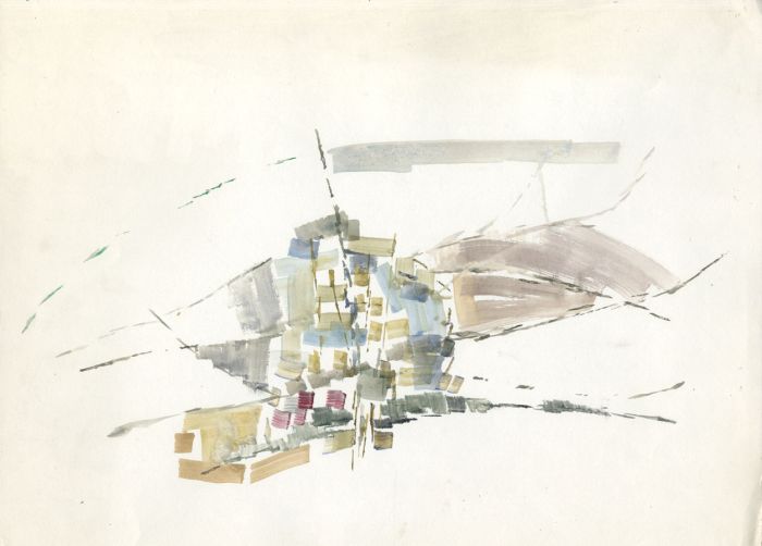 Birgit Skiold (1923-1982) - Watercolour, Geometric Abstraction