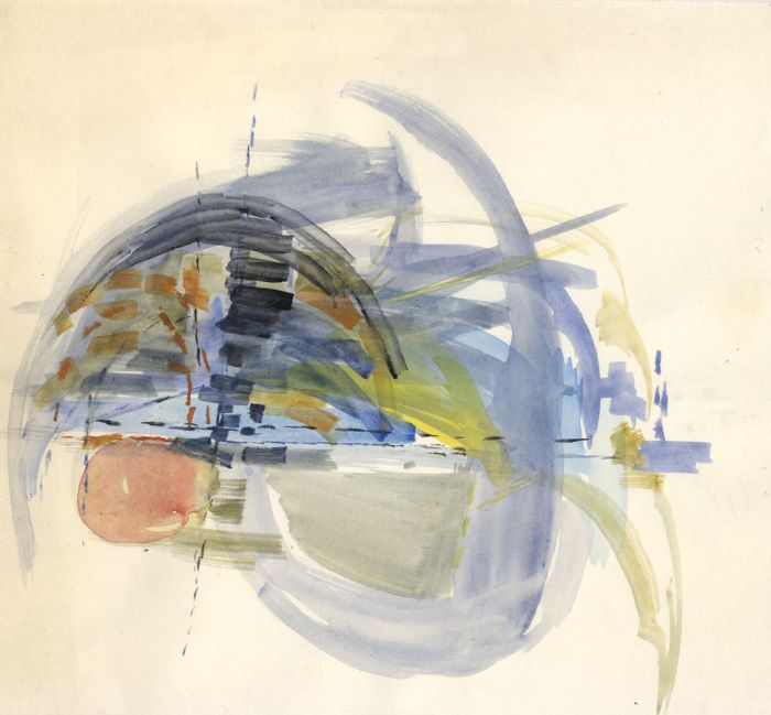 Birgit Skiold (1923-1982) - Watercolour, Abstract Composition