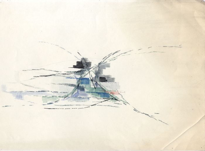 Birgit Skiold (1923-1982) - Watercolour, Geometric Abstraction