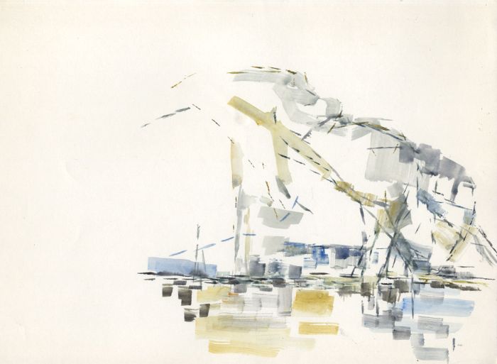 Birgit Skiold (1923-1982) - Watercolour, Abstract Composition