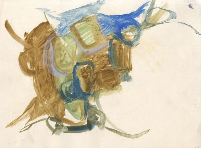 Birgit Skiold (1923-1982) - Mid 20th Century Gouache, Abstract Form
