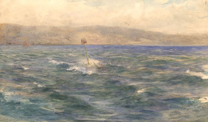 Arthur Hopkins RWS (1848-1930) - Signed Watercolour, Marine Study Lyme Regis