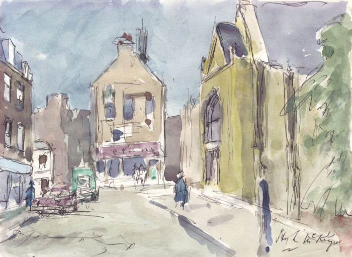 Hugh McKenzie (1909-2005) - Signed Mid 20th Century Watercolour, Street Scene