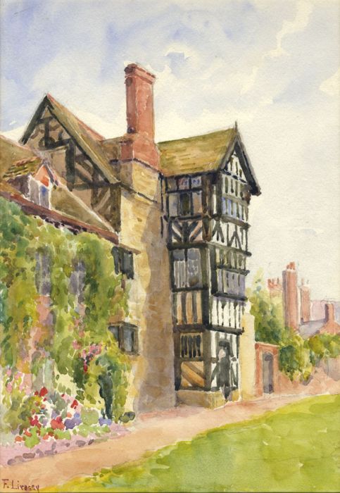 F. Livesay - Late 19th Century Watercolour, Timber Framed House
