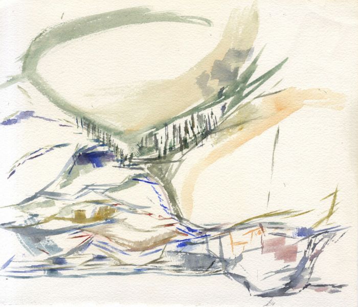 Birgit Skiold (1923-1982) - Watercolour, Abstract Composition