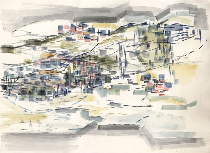 Birgit Skiold (1923-1982) - Watercolour, Abstract Composition
