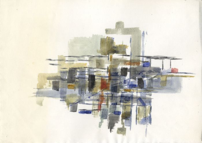 Birgit Skiold (1923-1982) - Watercolour, Geometric Abstraction
