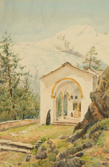 F. Livesay - 1898 Watercolour, Chapel St. Joseph