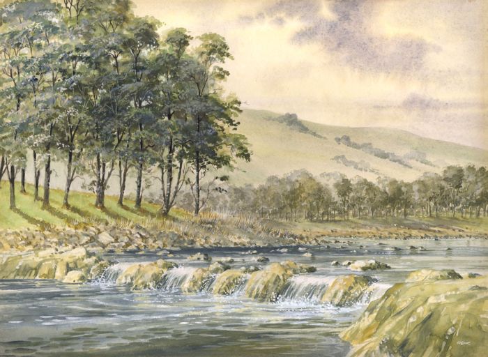 Walkden Fisher (1913-1979) - Signed 1969 Watercolour, Towards Calder Moor