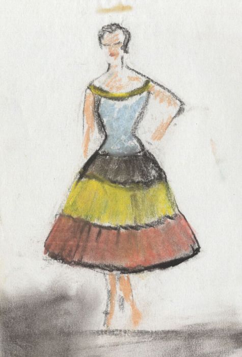 Gilbert Adams FRPS (1906-1996) - Set of Three Pastel Drawings of Women in Gowns