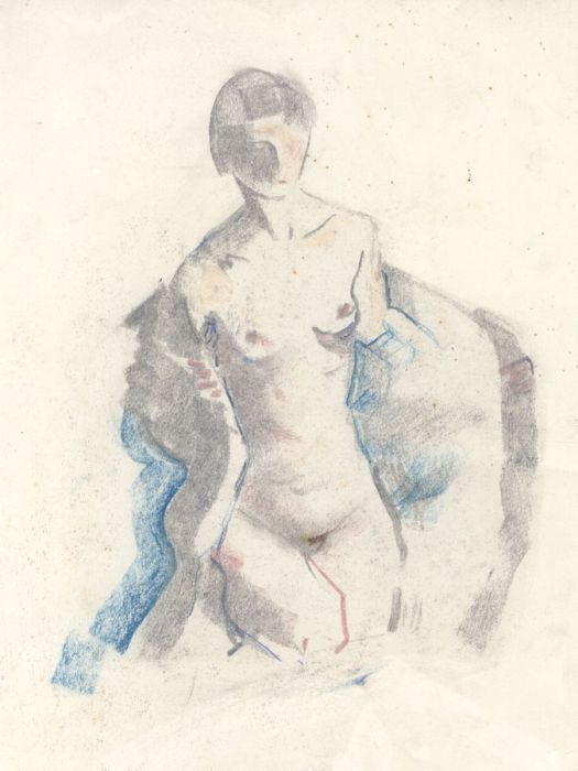 Gilbert Adams FRPS (1906-1996) - Mid 20th Century Pastel, Stylised Nude