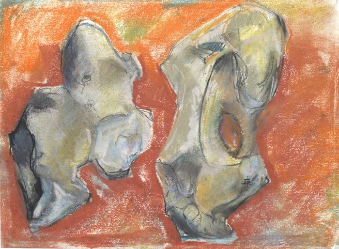 Gilbert Adams FRPS (1906-1996) - Mid 20th Century Pastel, Still Life With Rocks