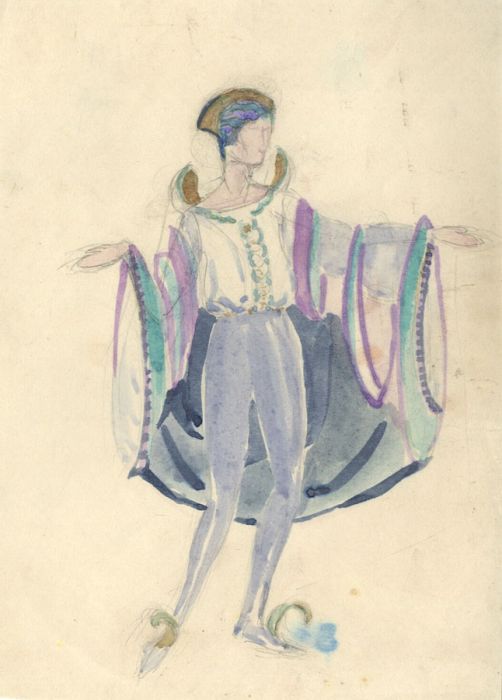 Gilbert Adams FRPS (1906-1996) - Mid 20th Century Watercolour, Figure in Costume