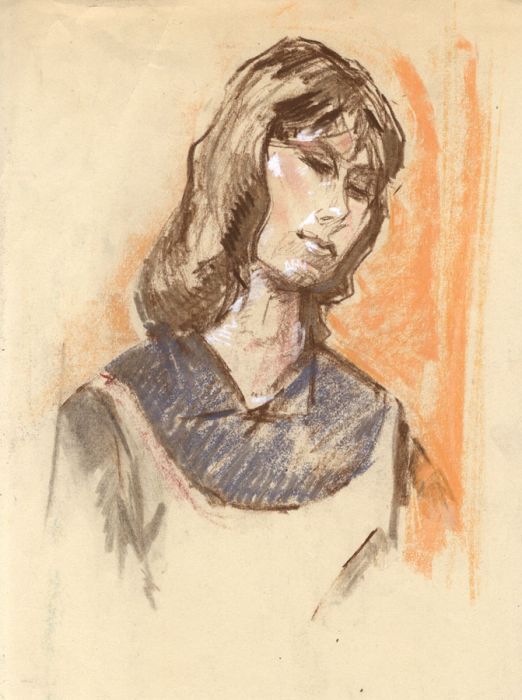 Gilbert Adams FRPS (1906-1996) - Mid 20th Century Pastel, Portrait of a Woman