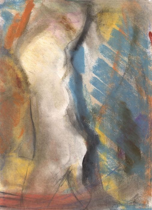 Gilbert Adams FRPS (1906-1996) - Mid 20th Century Pastel, Abstracted Nude Study
