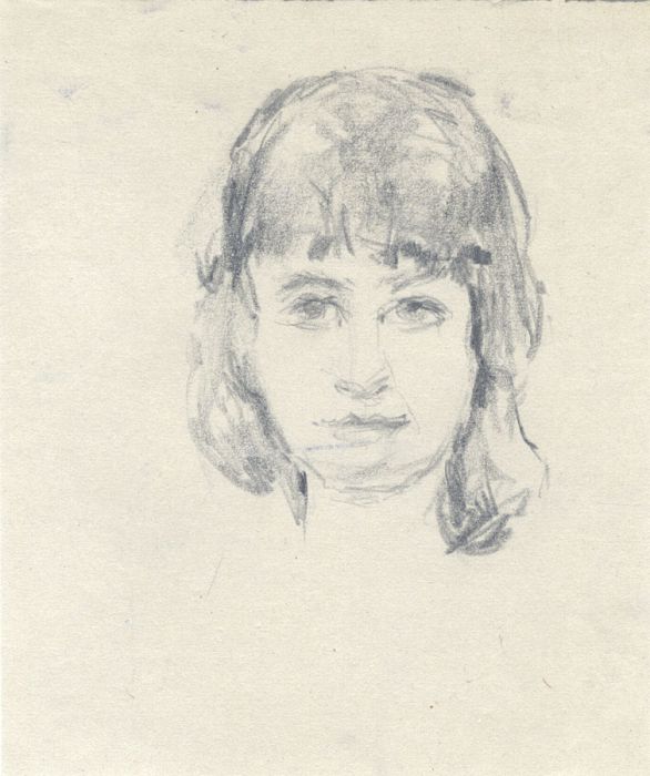 Gilbert Adams FRPS (1906-1996) - Mid 20th Century Charcoal Drawing, Head Study