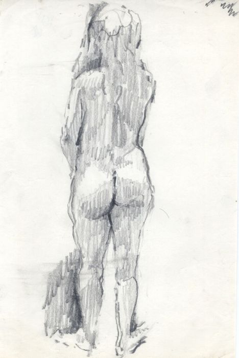 Gilbert Adams FRPS (1906-1996) - Mid 20th Century Graphite Drawing, Nude Study