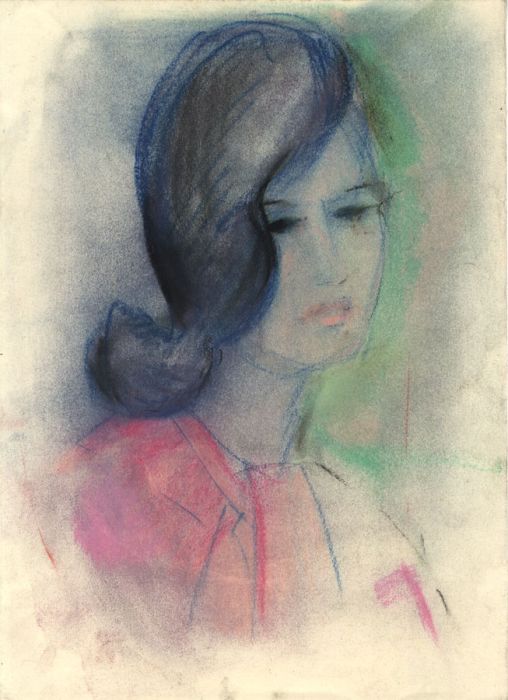 Gilbert Adams FRPS (1906-1996) - Mid 20th Century Pastel, Head Study