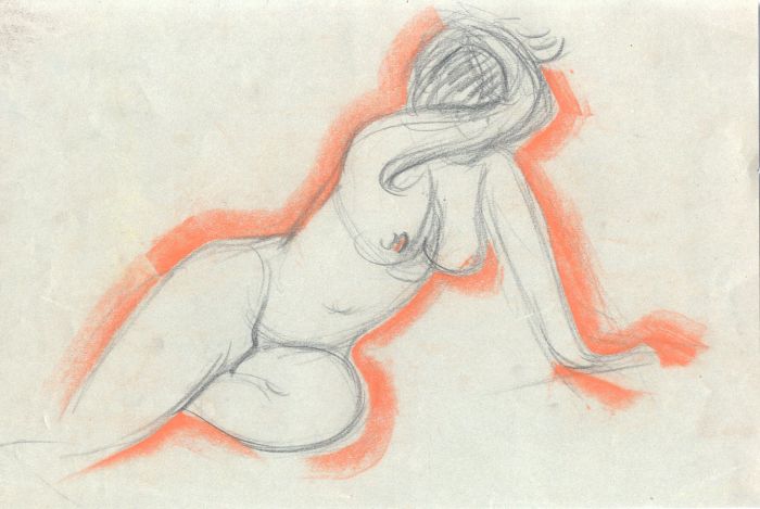 Gilbert Adams FRPS (1906-1996) - Mid 20th Century Pastel, Nude Study