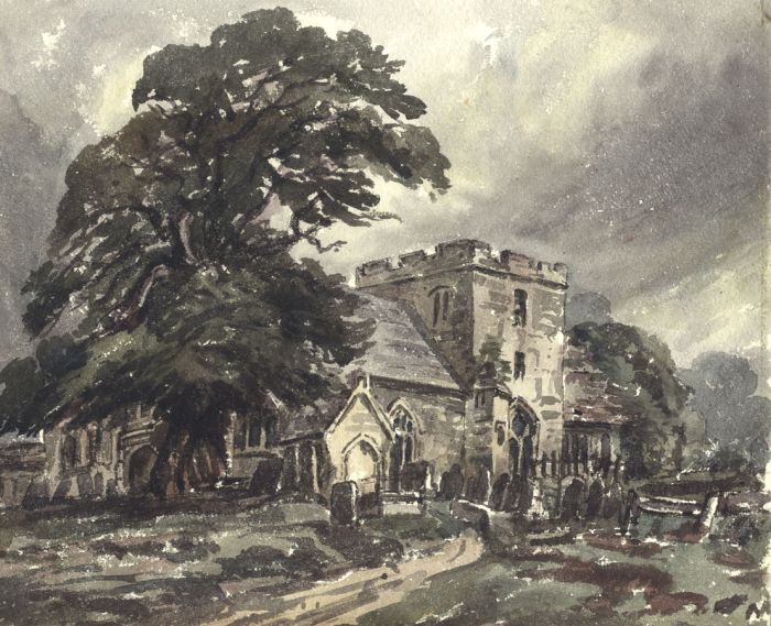 English School c.1850 Watercolour - Boughton Monchelsea