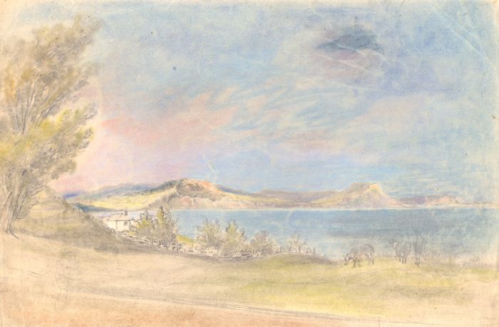 Mid 19th Century Watercolour - Landscape with Cattle