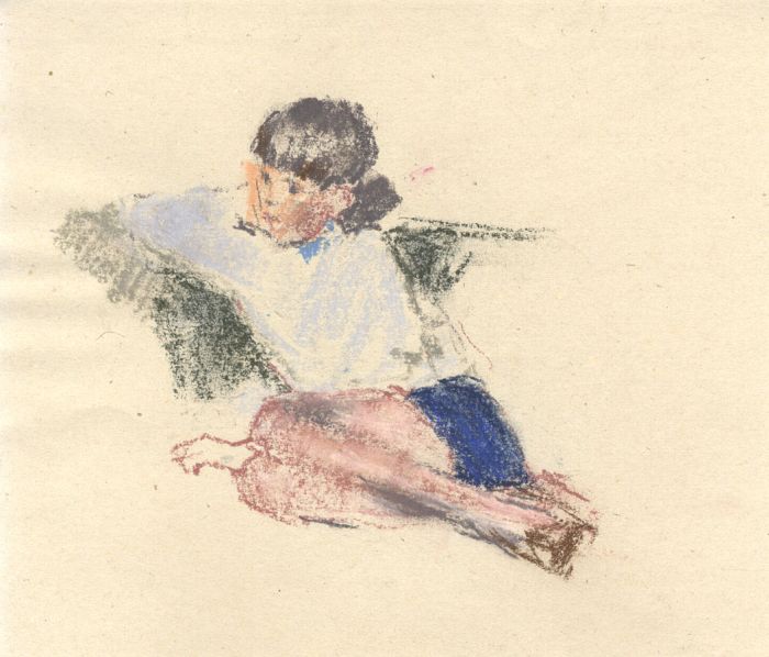 Maurice Feild (1905-1988) - Pastel, Portrait of Boy, Seated