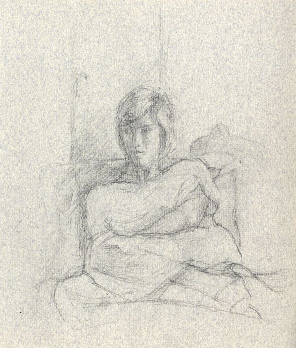 Maurice Feild (1905-1988) - Set of Two Charcoal Drawings, Portraits of a Woman