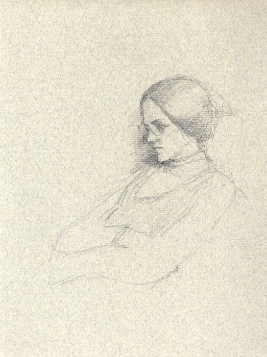 Maurice Feild (1905-1988) - Charcoal Drawing, Portrait of a Woman