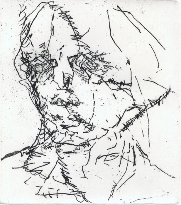 Contemporary Etching - Portrait of a Man