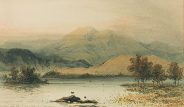 William Müller Hewitt - 19th Century Watercolour, Rydal Water