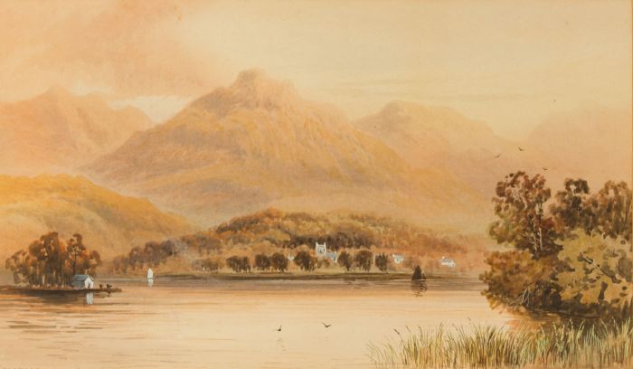 William Müller Hewitt - 19th Century Watercolour, Grasmere River Landscape