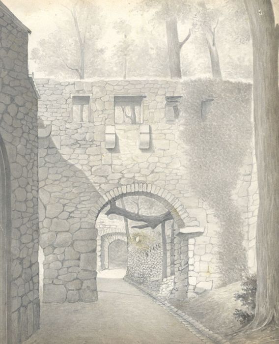 Jean Jacques Haakman - Late 19th Century Watercolour, Stone Wall Building
