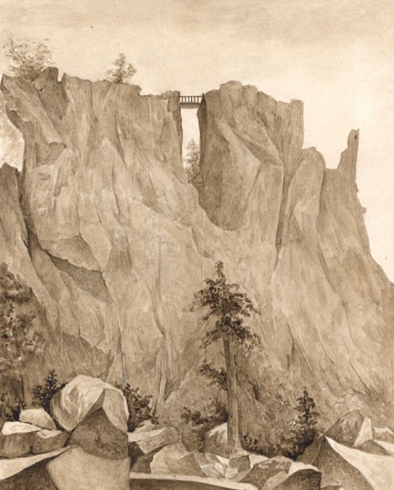 Jean Jacques Haakman - Late 19th Century Watercolour, Rocky Landscape
