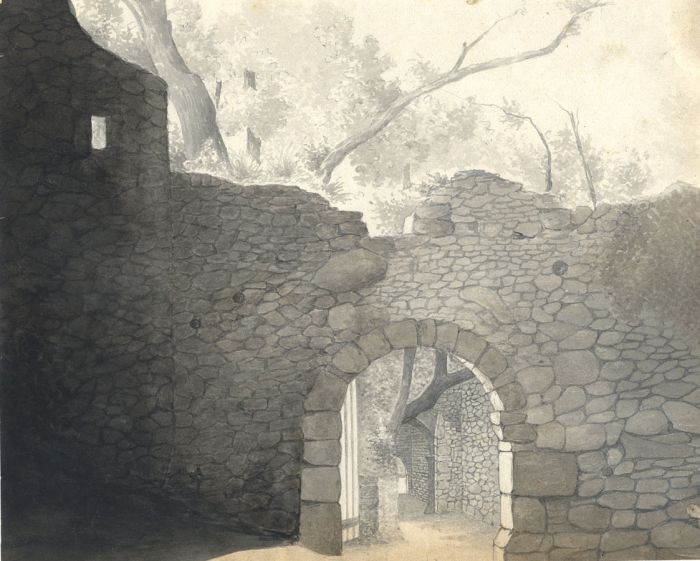 Jean Jacques Haakman - Late 19th Century Watercolour, Arch in a Stone Wall