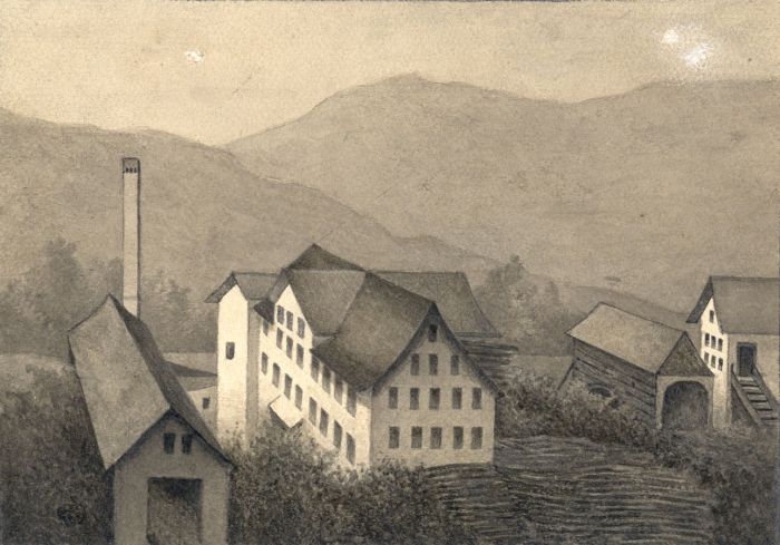 Jean Jacques Haakman - Late 19th Century Watercolour, Buildings in a Landscape