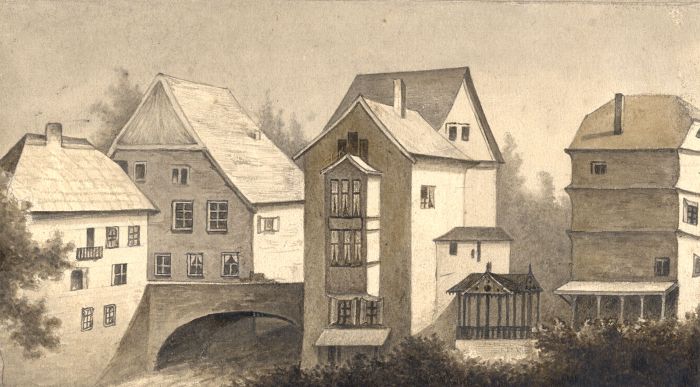 Jean Jacques Haakman - Late 19th Century Watercolour, Buildings in Kreuznach